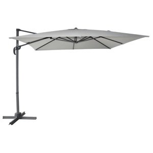 Závesný slnečník s podstavcom 270x270 cm Šedá