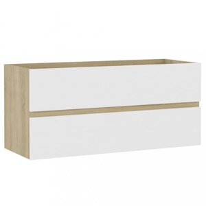 Skrinka pod umývadlo 100 cm Dekorhome Dub sonoma / bílá