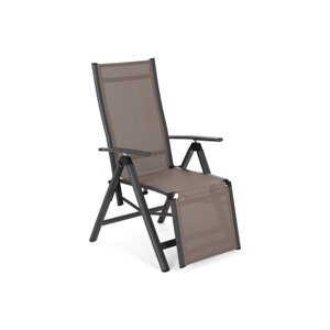 Záhradné polohovacie kreslo hliník / textilen