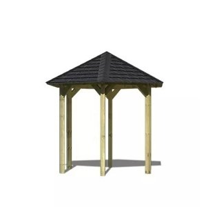 Záhradný altánok LISABON 2,99x2,6 m Lanitplast Černá / přírodní