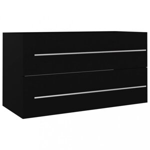 Skrinka pod umývadlo 90 cm Dekorhome Černá