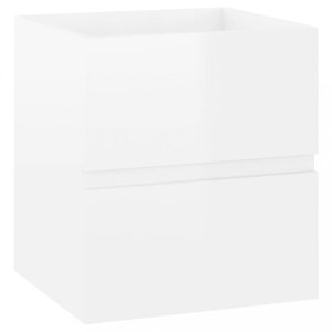 Skrinka pod umývadlo 41 cm Dekorhome Bílá lesk