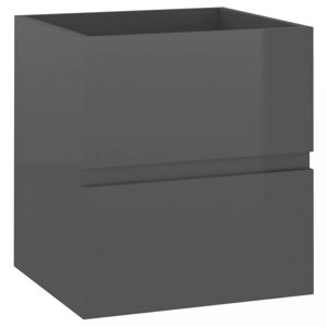 Skrinka pod umývadlo 41 cm Dekorhome Šedá lesk