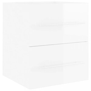 Skrinka pod umývadlo 41 cm Dekorhome Bílá lesk