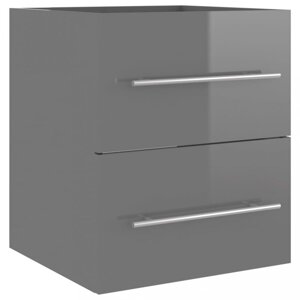 Skrinka pod umývadlo 41 cm Dekorhome Šedá lesk