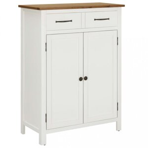 Komoda drevo / MDF Dekorhome Bílá / dub