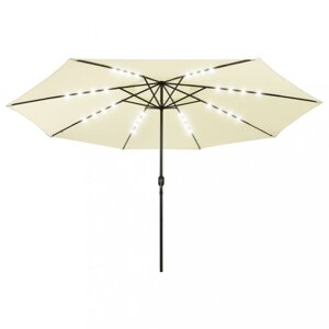 Záhradný slnečník s LED svetlami Ø 400 cm Dekorhome