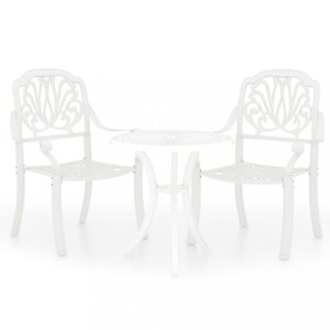 Záhradný bistro set 3 ks liaty hliník Dekorhome