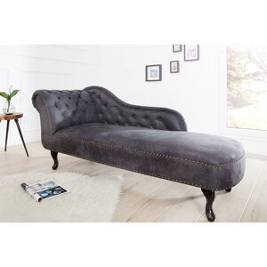 Chesterfield leňoška ZETHOS Dekorhome Šedá