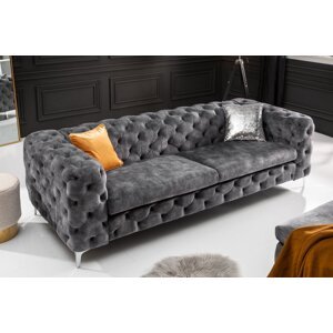 Chesterfield pohovka ZETHOS Dekorhome Šedá