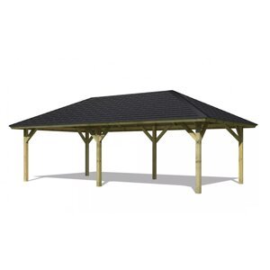 Záhradný altánok HOLM 2 Lanitplast Černá / přírodní