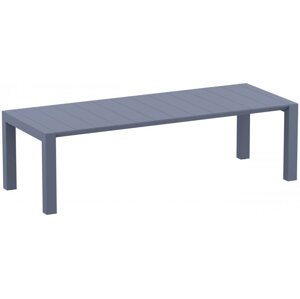 Rozkladací záhradný stôl 260+40 cm Tmavě šedá