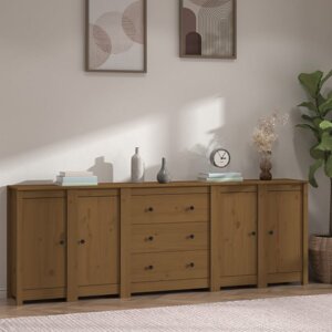 Komoda 230 cm Dekorhome Hnědá