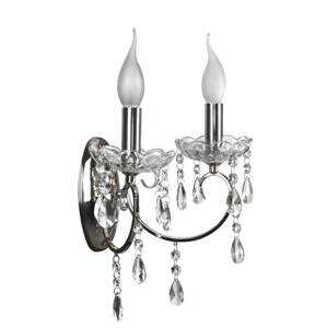 Nástenná lampa AURORA 2xE14 Candellux Stříbrná