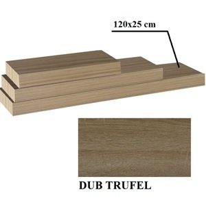 Nástenná polička GANA 120x25 Dub