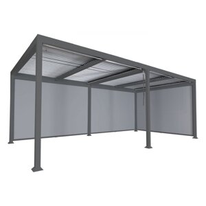 Bioklimatická pergola HWC-L46 3x6 so 3 bočnými stenami