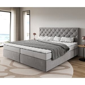 Boxspringová posteľ Dream-Great z mikrovlákna 200x200 cm s matracom