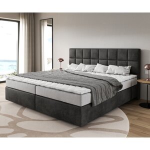 Boxspringová posteľ Dream-Fine z mikrovlákna 200x200 cm s matracom