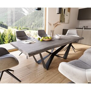 Jedálenský stôl Edge 220x100 cm XL akácia platina