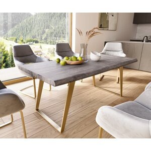 Jedálenský stôl Edge 180x90 cm XL akácia platina