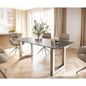 Jedálenský stôl Edge 200x100 cm keramický Laminam® Nero Greco sivý