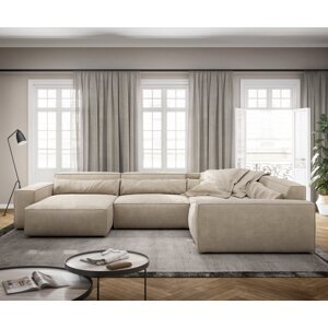 Pohovka v tvare U Sirpio XL 360x260 cm manšestrová béžová variabilné