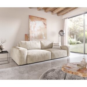 Veľká pohovka Lanzo XL 270x125 cm manšestrová béžová