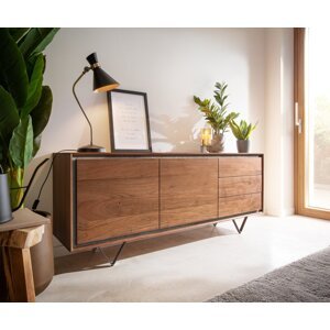 Komoda Stonegrace 175 cm Akácia hnedá kamenina 2 dvierka 3 zásuvky