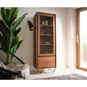 Skriňa Stonegrace 55x180 cm akáciová hnedá šamotové drevo 1 dvere 2