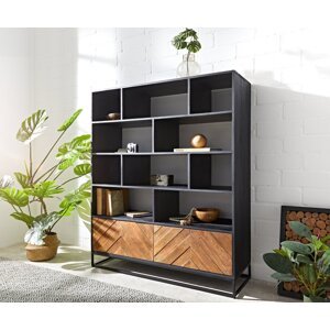 Skriňa Famke 120 cm mango teak 10 priehradiek 2 dvierka