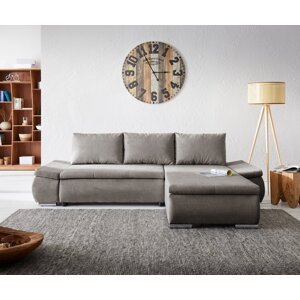 Rohová sedačka Abilene 260x175 cm khaki hnedá rozkladacia funkcia