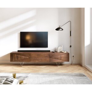 TV stolík Wyatt 175 cm Akácia hnedá 1 výklopné dvierka