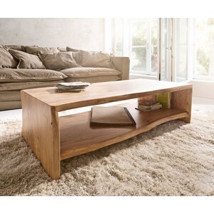 Konferenčný stolík Live Edge 130x60 cm akácia prírodný nepravidelný