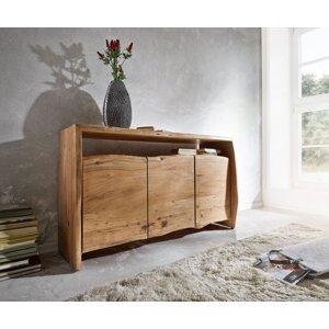 Komoda Live Edge 145 cm akácia prírodná 3 dvierka