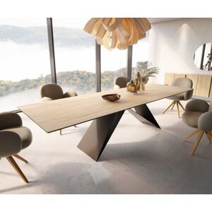 Jedálenský stôl Edge 300x100 keramický Laminam® Sabbia Podstava