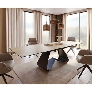 Jedálenský stôl Edge 200-300x100 keramický Laminam® Sabbia farba