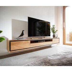 TV stolík Stonegrace 240 cm akácia prírodná 2 dvierka 1 priehradka 2