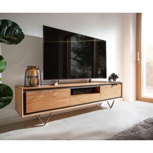 TV stolík Stonegrace 175 cm akácia prírodná 2 dvierka 1 priehradka 1