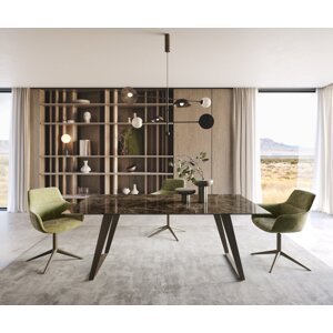 Jedálenský stôl Edge 200x100 keramický Laminam® Emperador Extra