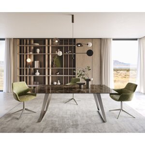 Jedálenský stôl Edge 200x100 keramický Laminam® Emperador Extra