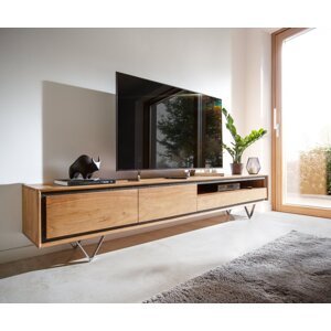 TV stolík Stonegrace 240 cm akácia prírodná 2 dvierka 1 priehradka 2