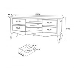 Venezia Bianco VEB834K TV skrinka
