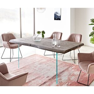 Jedálenský stôl Edge 180x90 cm XL akácia platina