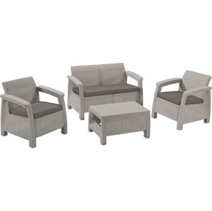 Záhradný set CORFU Allibert Světle šedá