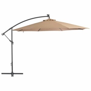 Konzolový slnečník s LED svetlami Ø 350 cm Dekorhome