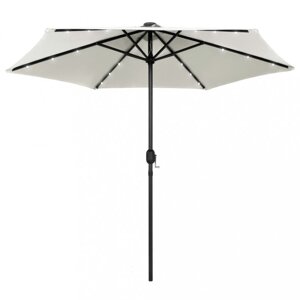Záhradný slnečník s LED svetlami Ø 270 cm Dekorhome
