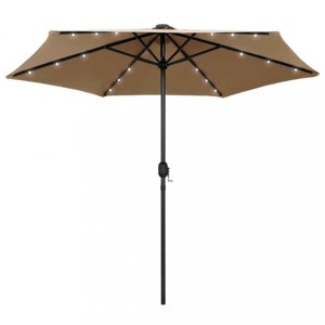 Záhradný slnečník s LED svetlami Ø 270 cm Dekorhome