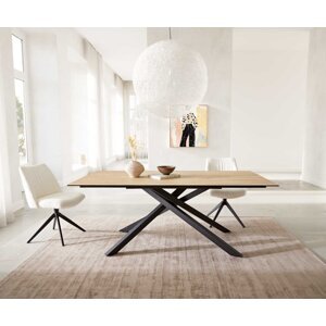 Jedálenský stôl Edge 200x100 keramický Laminam® Sabbia farebný krížový