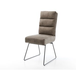 Jedálenská stolička Pela-Flex taupe vintage tenká základňa čierna