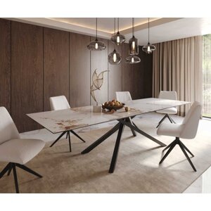 Jedálenský stôl Edge 300x100 keramický minas melange bielo-béžový